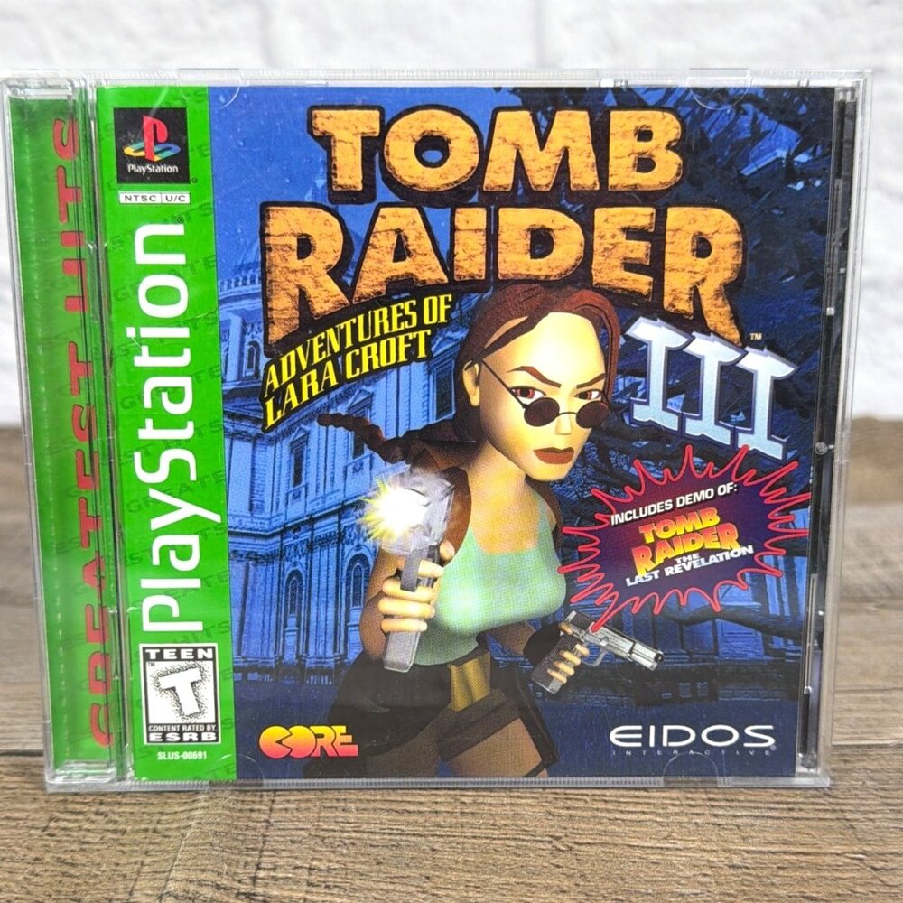 Tomb Raider III Adventure Lara Croft PlayStation PS1 Greatest Hits Manual Tested - Picture 11 of 11